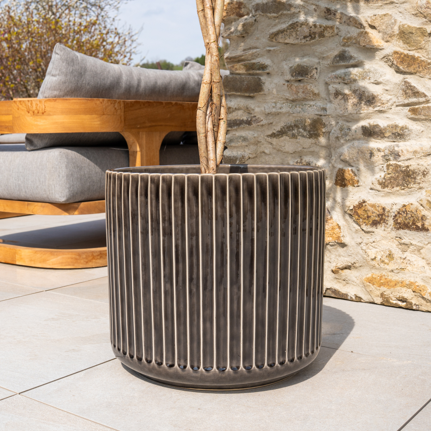 Pot LONDON 29x30cm noir Provencelia