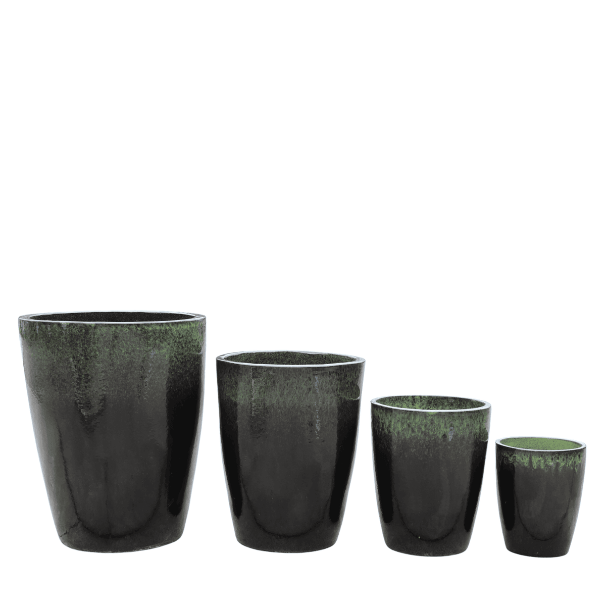 Planter MAZARIN 36x45cm black & green Provencelia