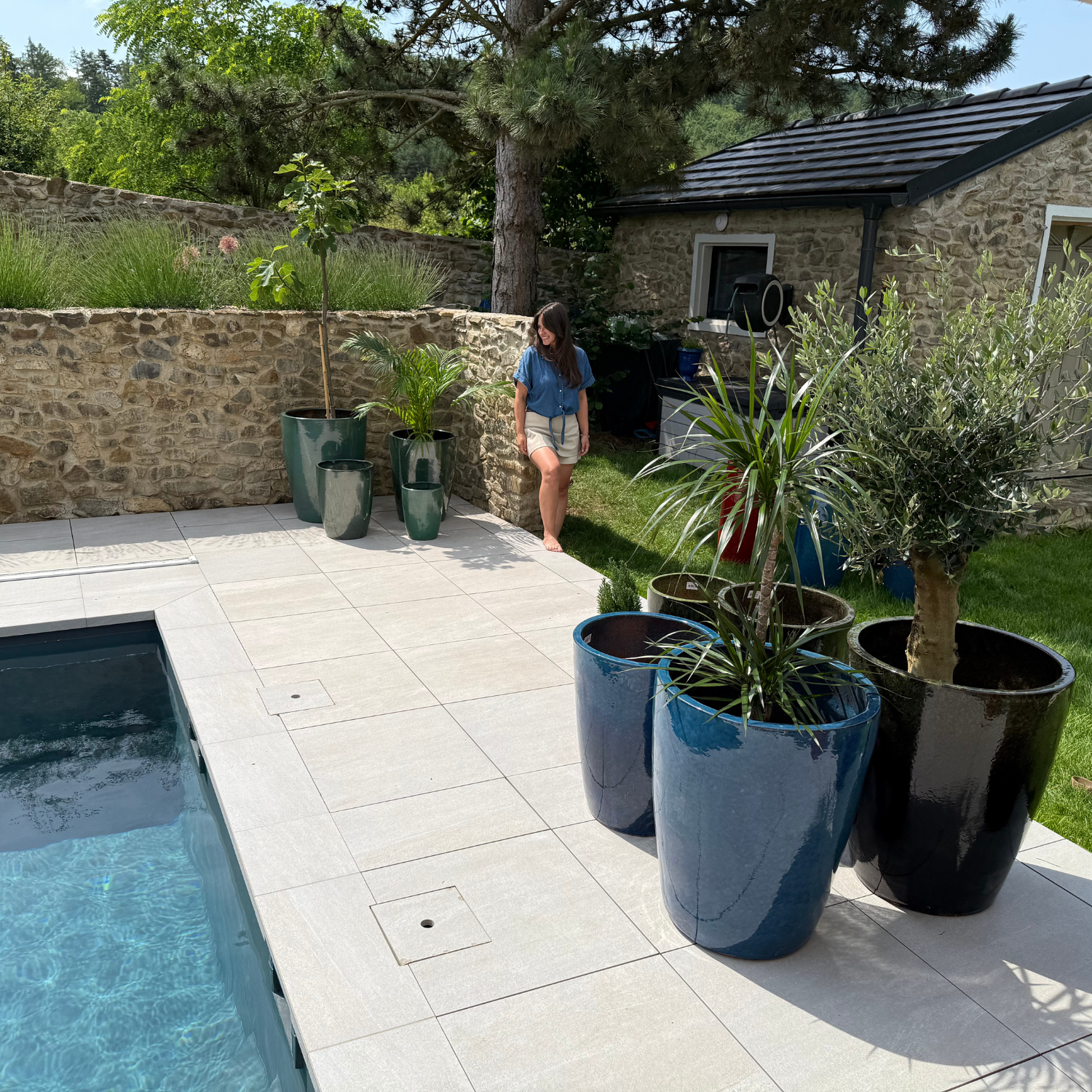 Pot MAZARIN 55x69cm noir & vert Provencelia