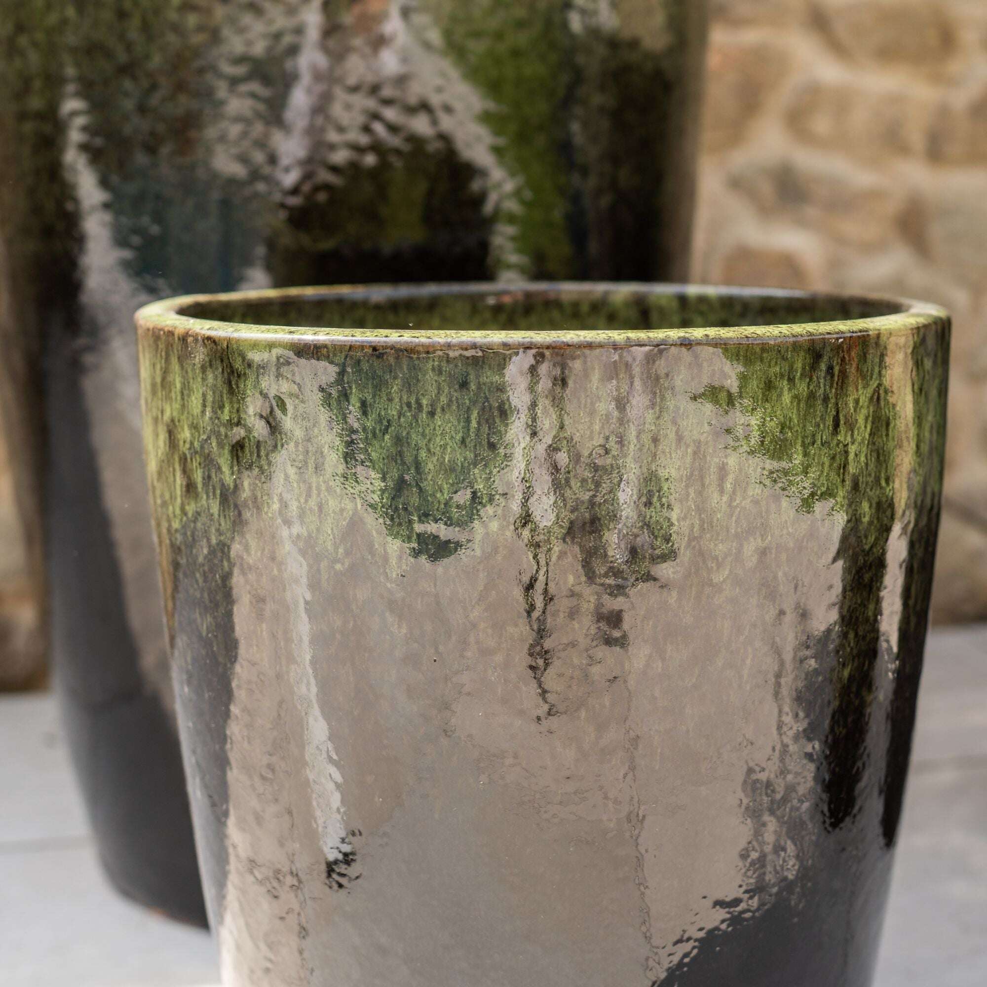 Pot MAZARIN 55x69cm noir & vert Provencelia