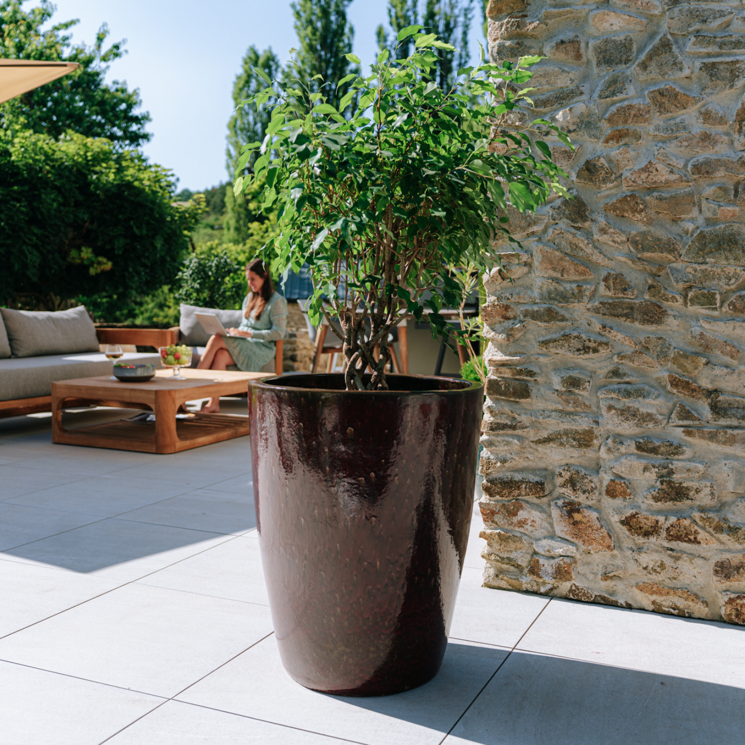 Pot MAZARIN 55x69cm rouge brique Provencelia