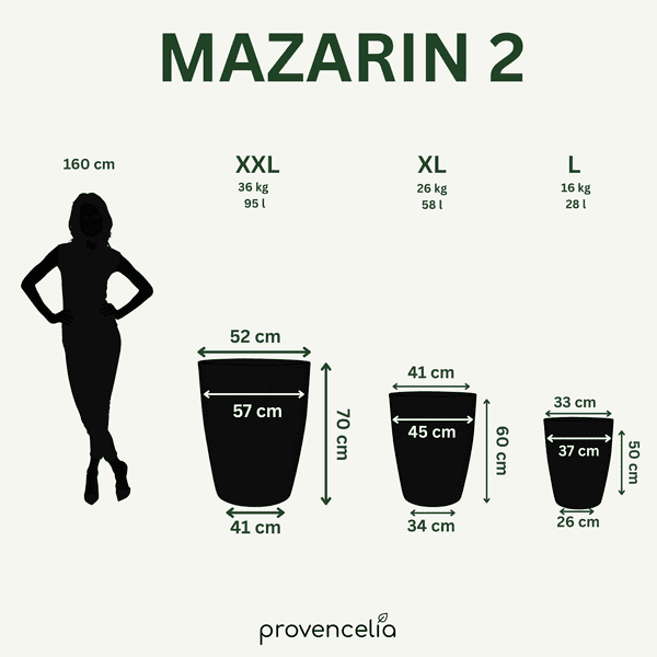 Pot MAZARIN2 57x70cm vert brumeux Provencelia