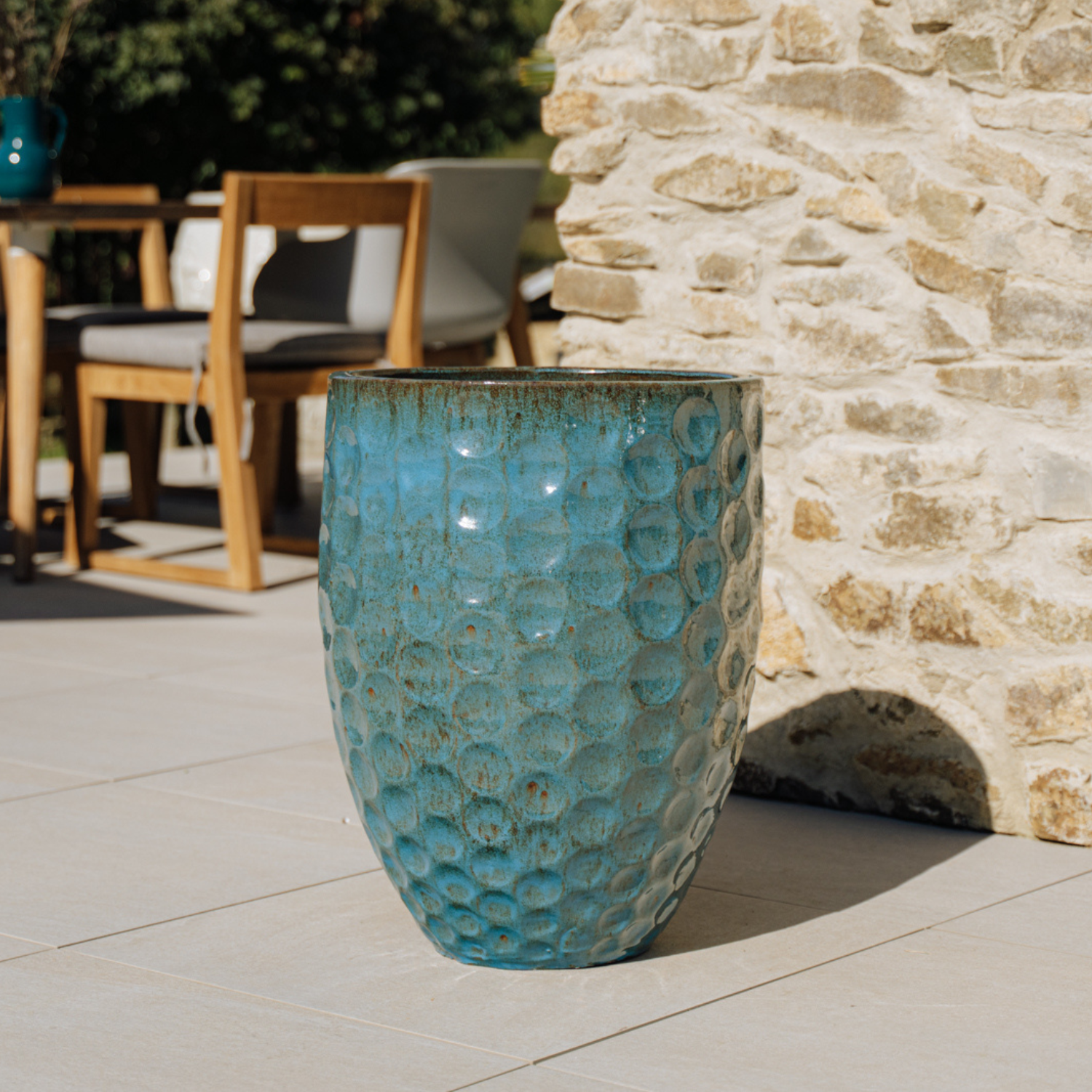 Pot MEROVEE 42x55cm bleu fer Provencelia