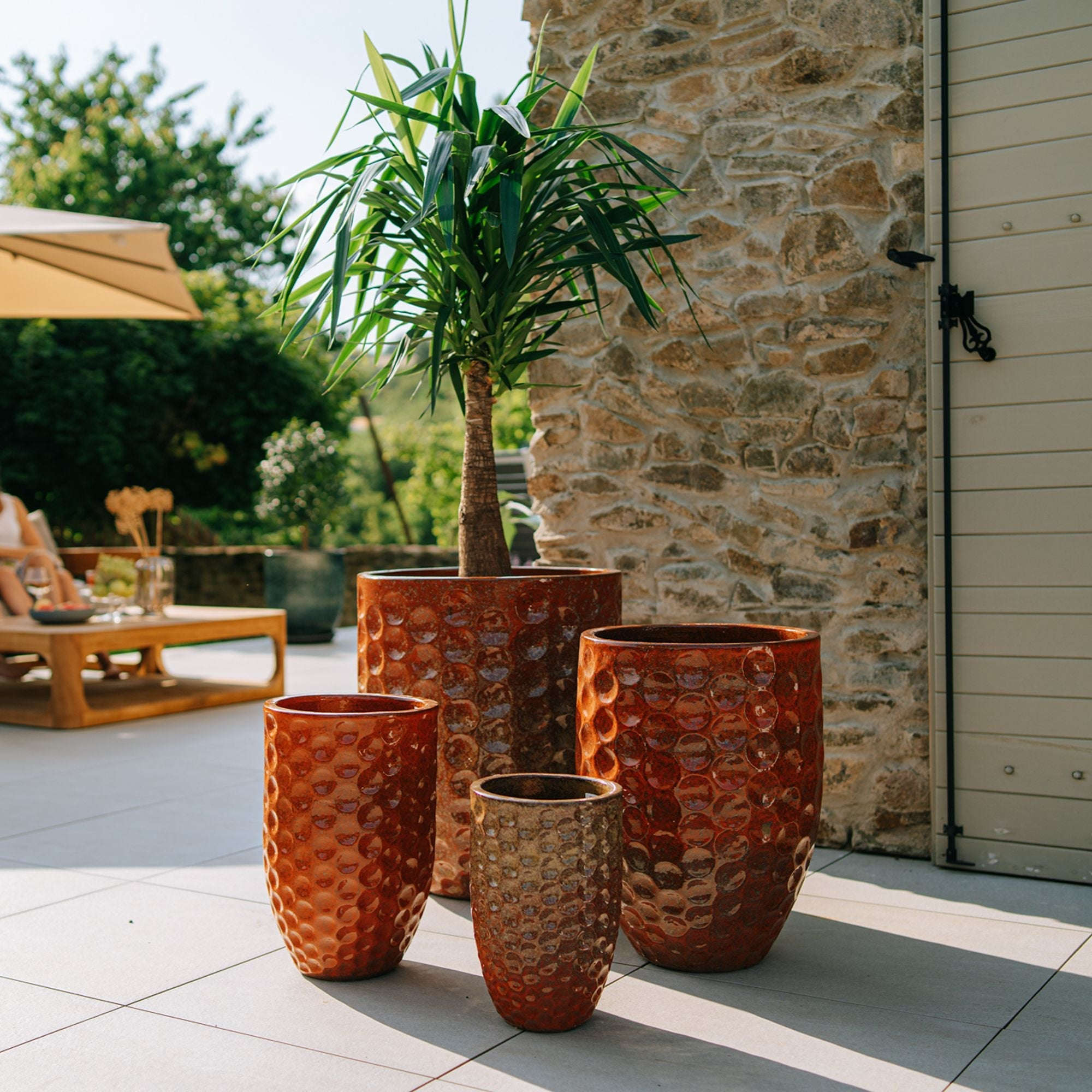 Pot MEROVEE 42x55cm rouille automnale Provencelia