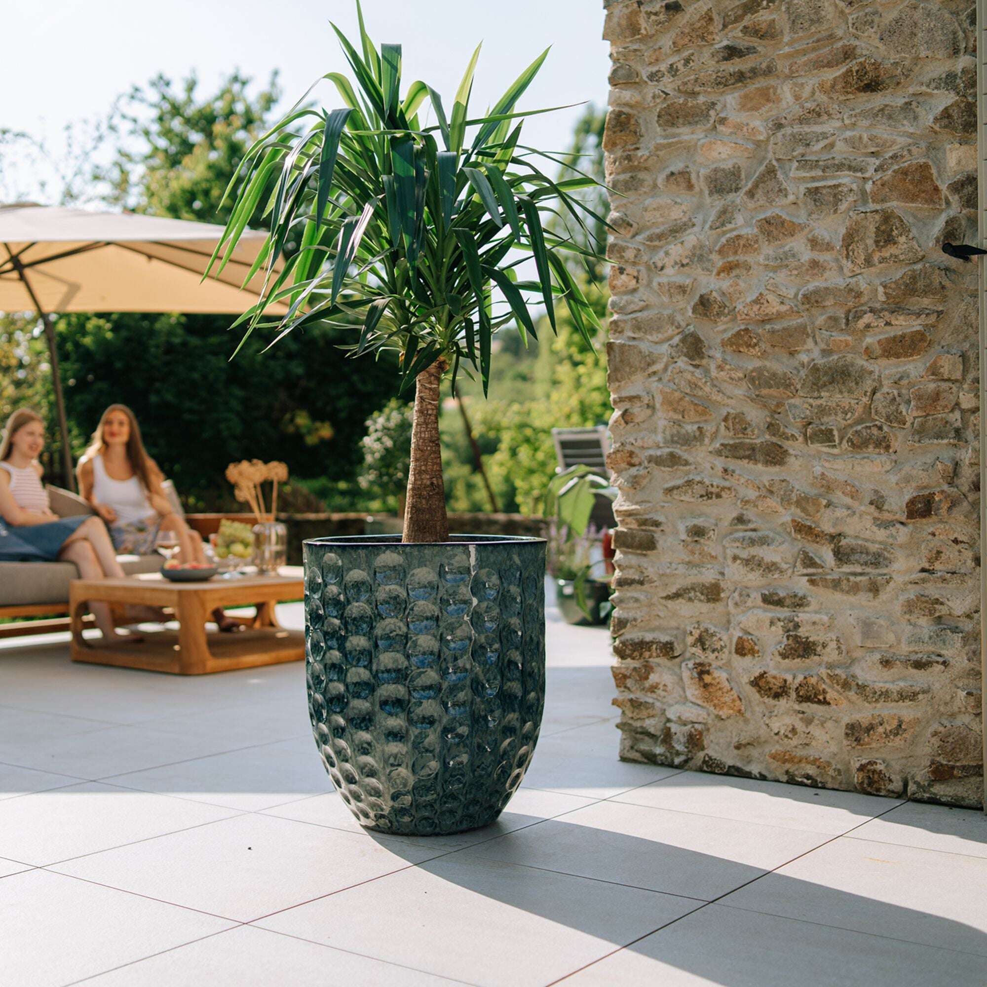 Pot MEROVEE 55x65cm bleu abysse Provencelia