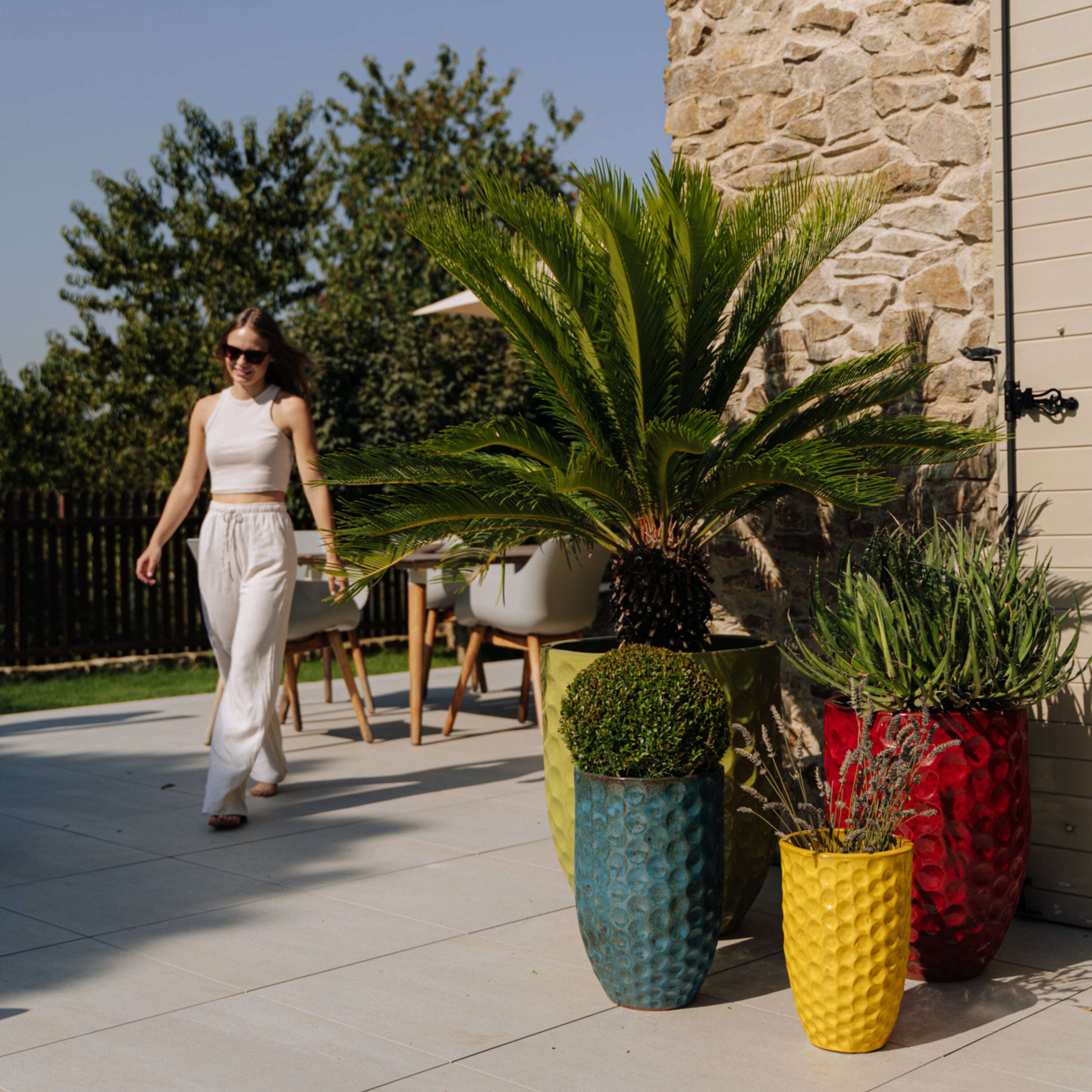 Pot MEROVEE 55x65cm perle Provencelia