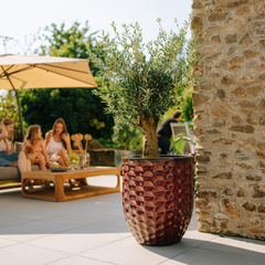 Pot MEROVEE 55x65cm rouge brique