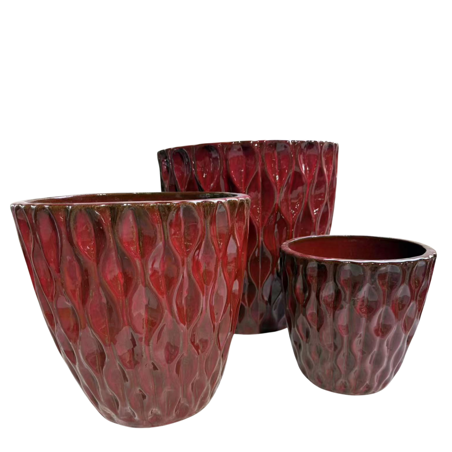 Pot MONET 28x28cm rouge impérial Provencelia