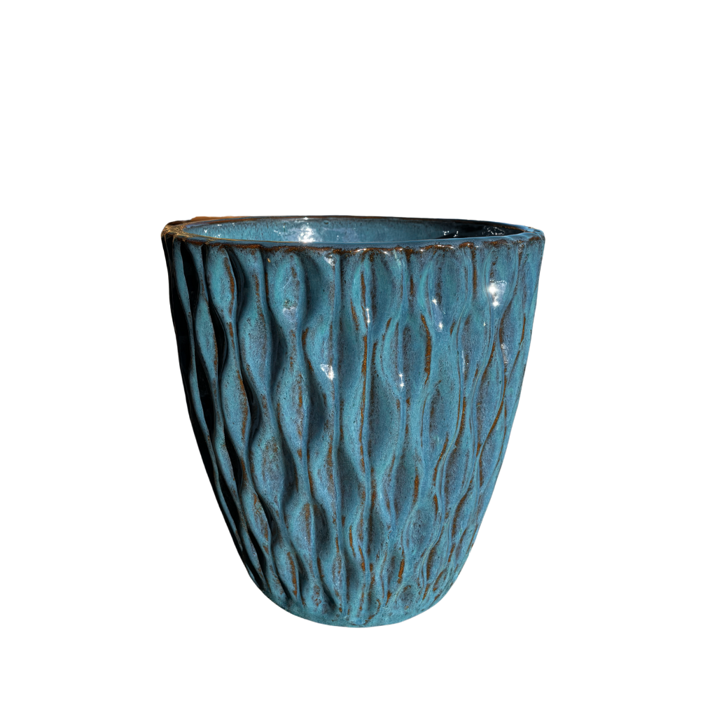 Pot MONET 38x38cm bleu pétrole Provencelia