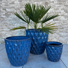 MONET pot 48x48cm antique blue