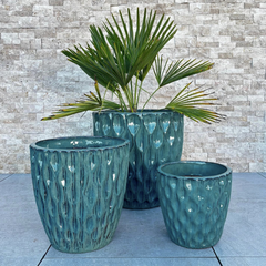 Vaso MONET 48x48cm blu petrolio