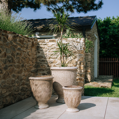 Pot MORGANE 32x39cm blanc tigré