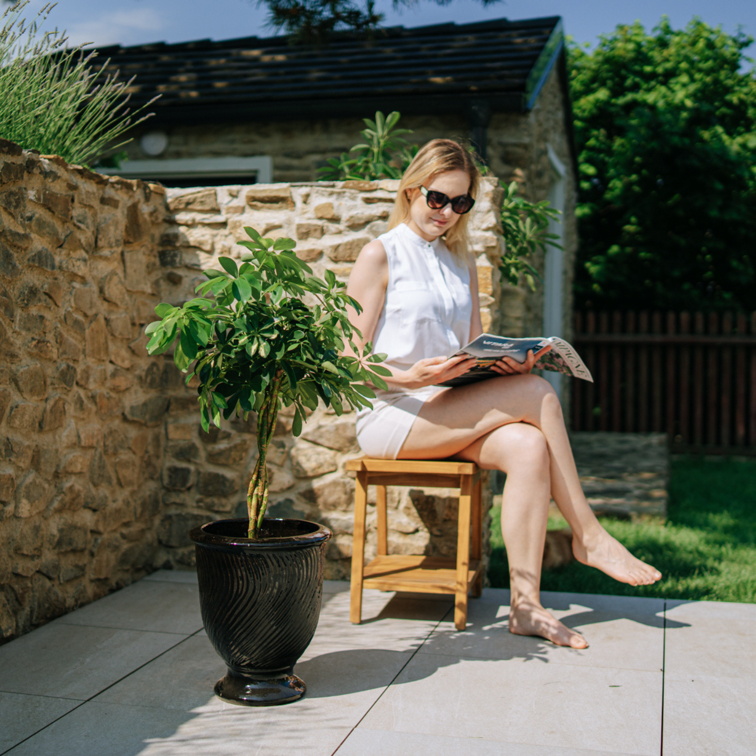 Pot MORGANE 32x39cm noir Provencelia