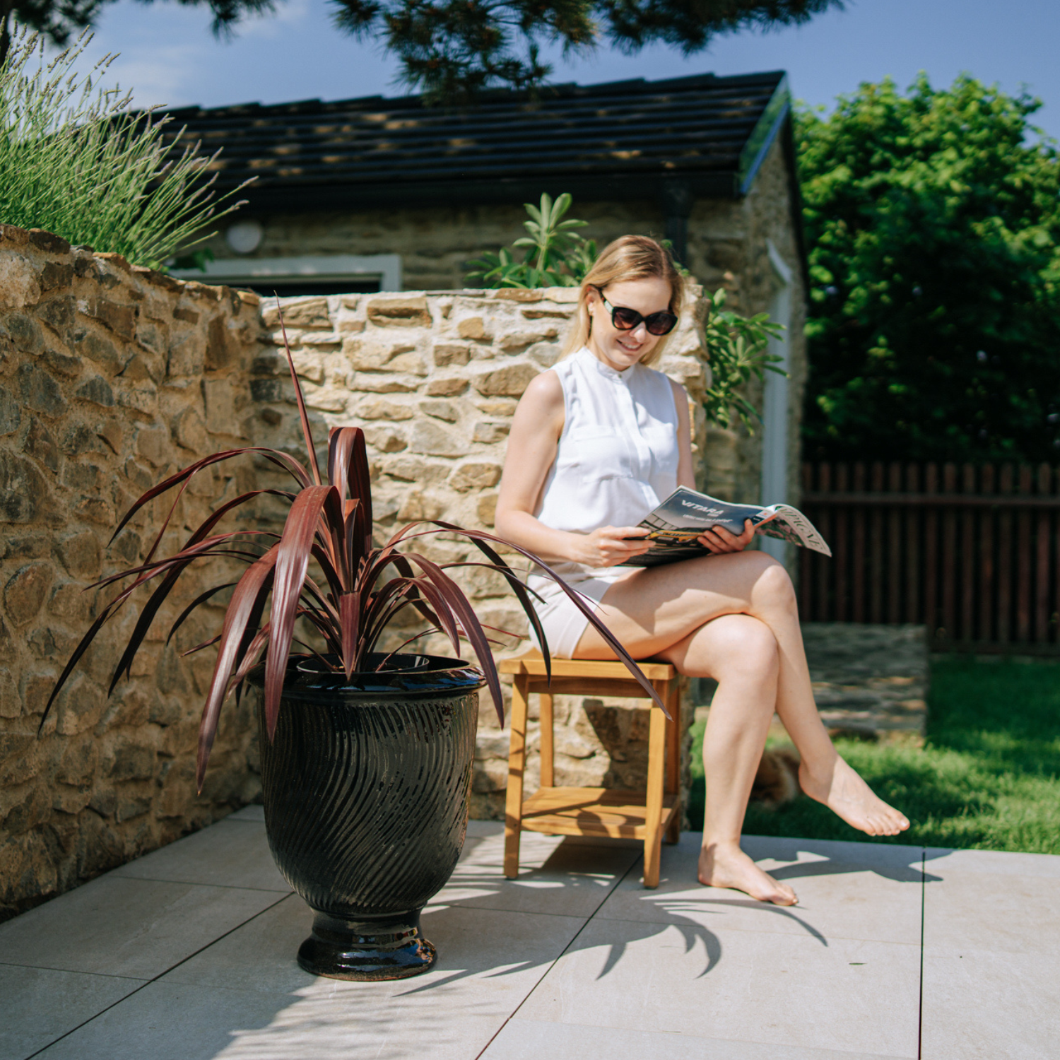 Pot MORGANE 42x52cm noir Provencelia