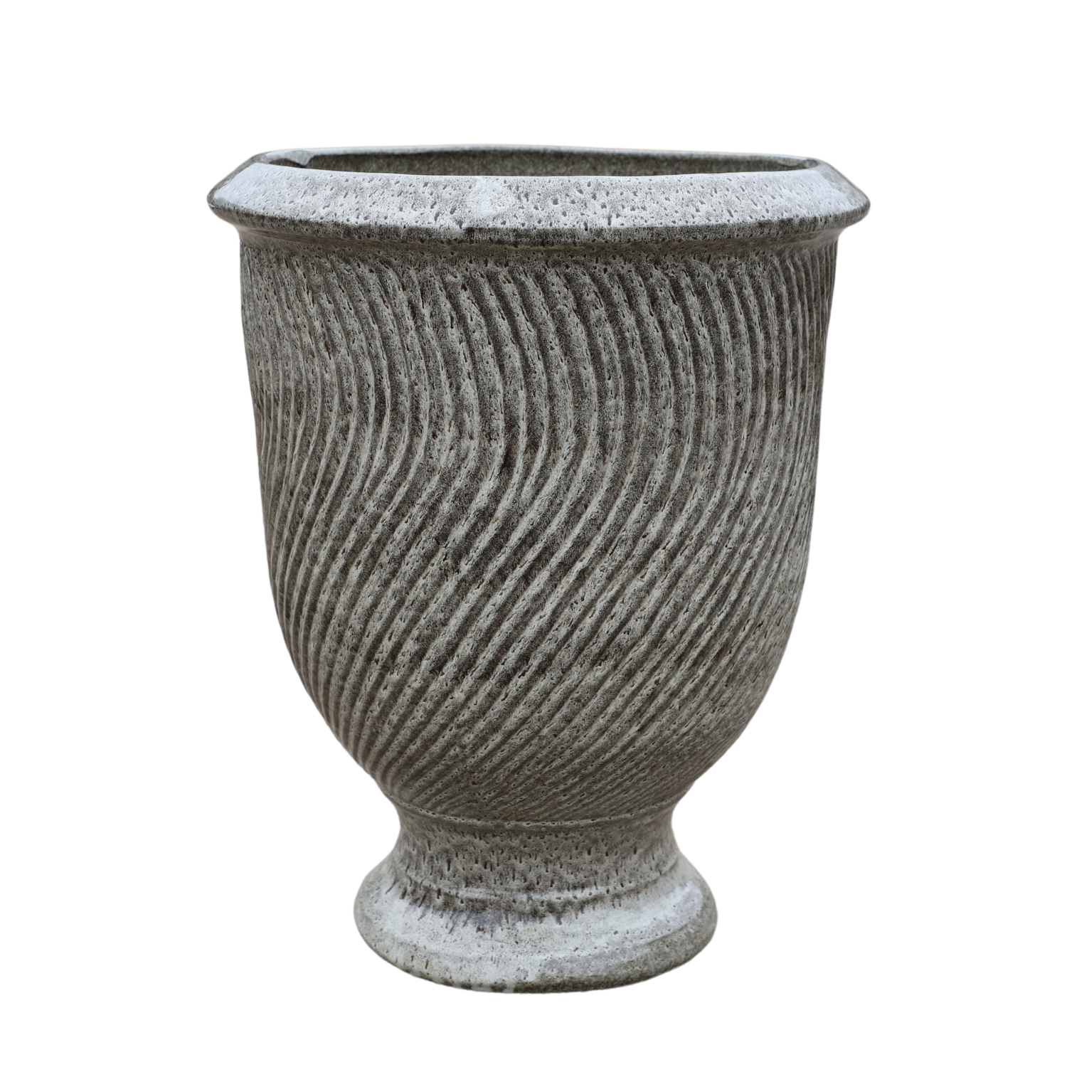 Pot MORGANE 55x69cm blanc tigré Provencelia