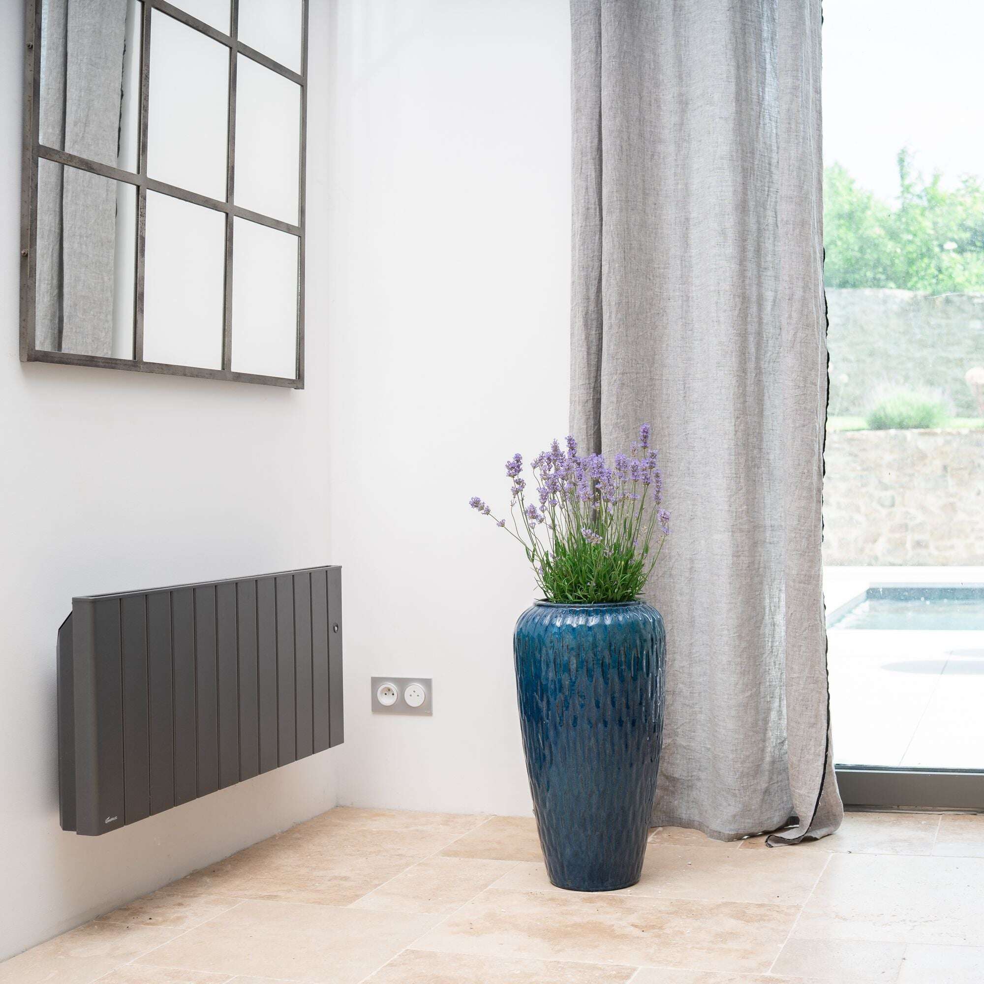 Pot POMPADOUR 30x57cm bleu outremer Provencelia