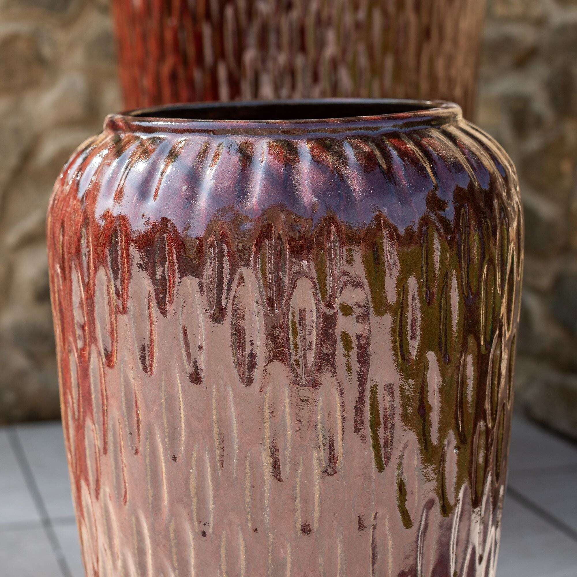 Pot POMPADOUR 47x90cm rouge brique Provencelia