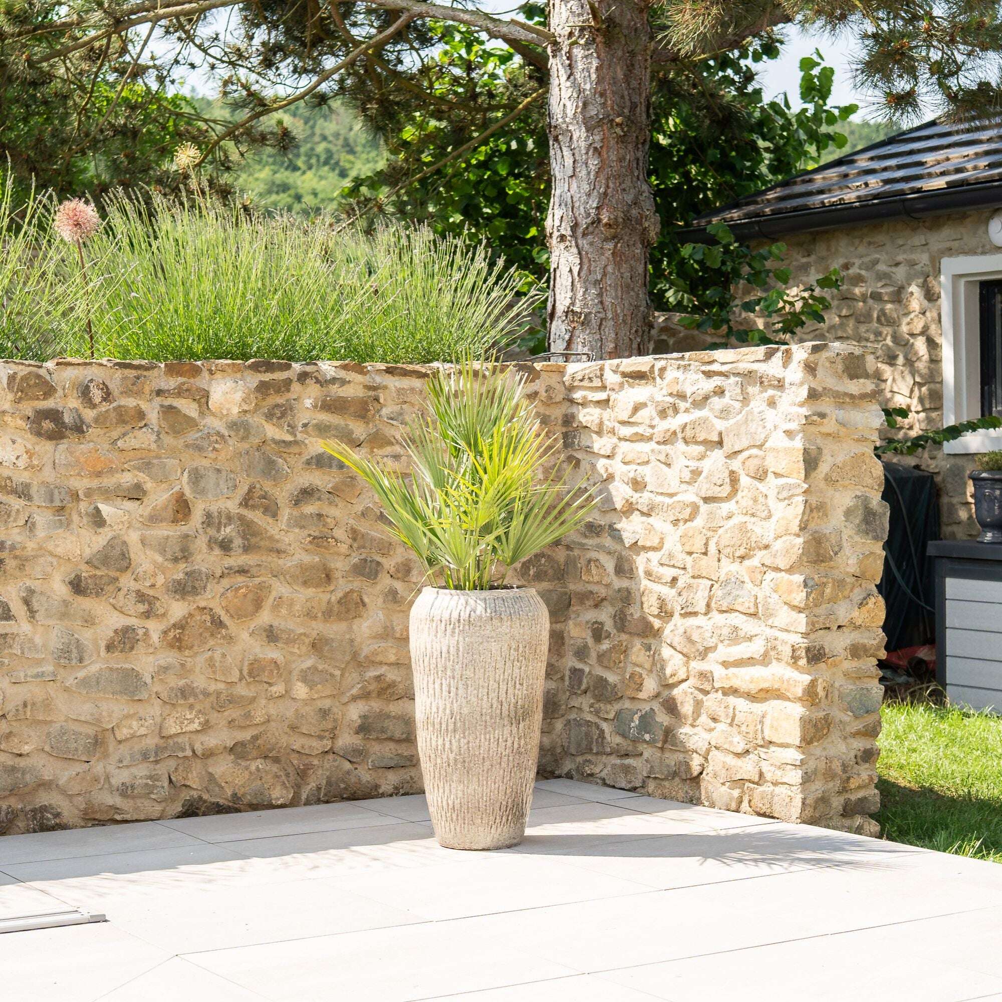 Pot POMPADOUR 47x90cm tigre blanc Provencelia