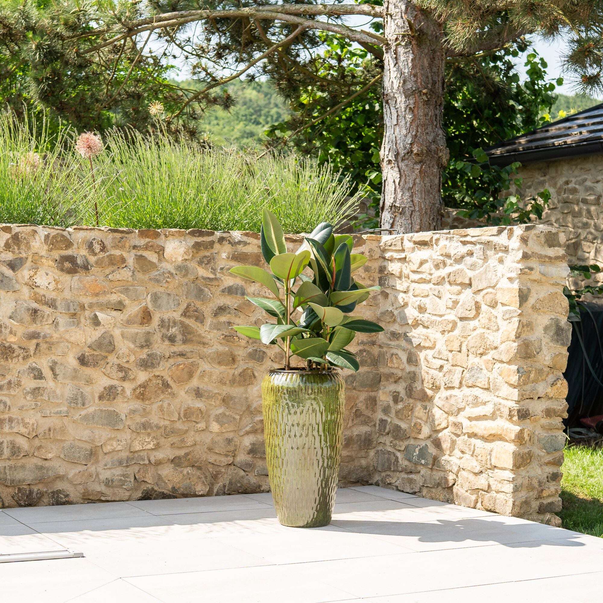 Pot POMPADOUR 47x90cm vert tropical Provencelia