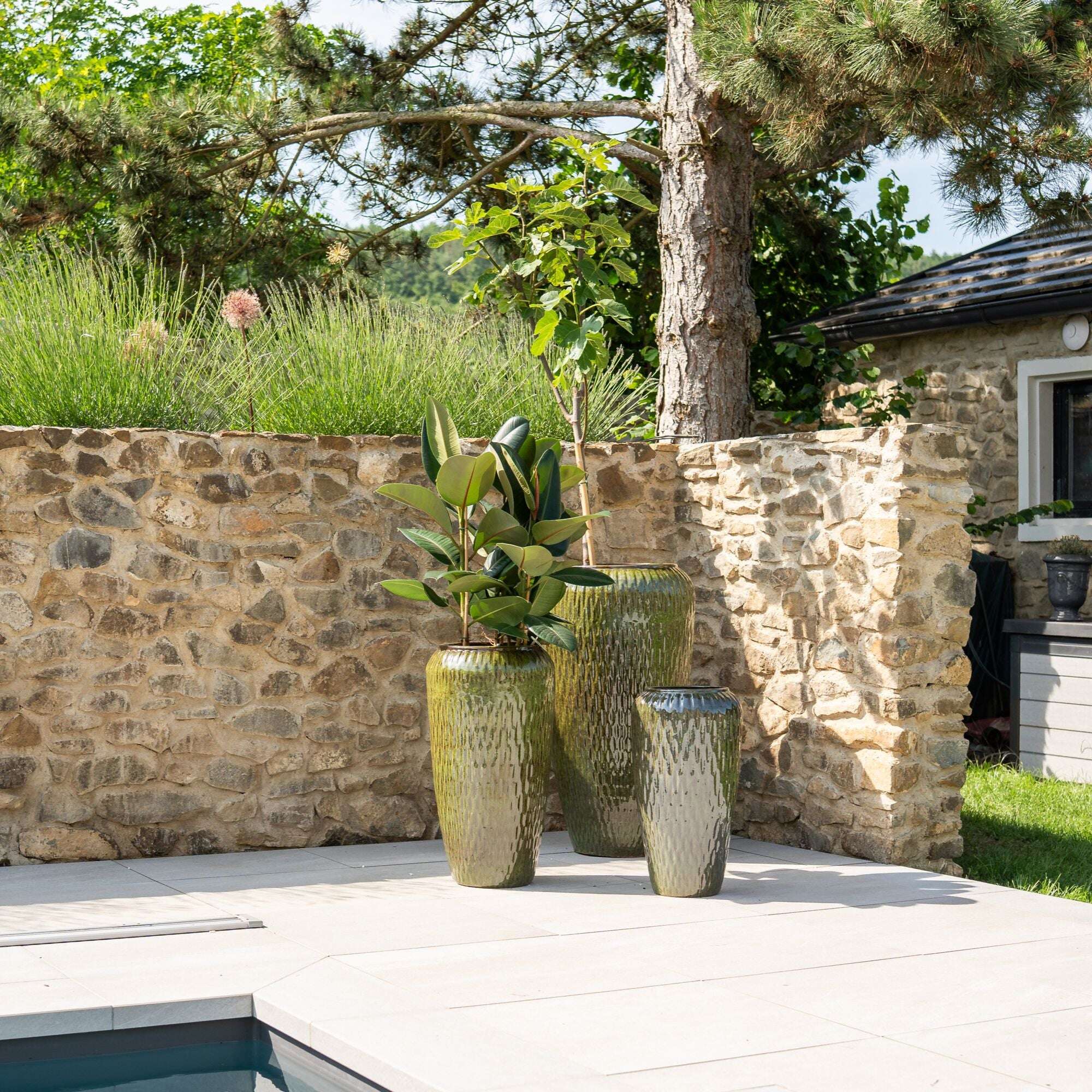 Pot POMPADOUR 47x90cm vert tropical Provencelia