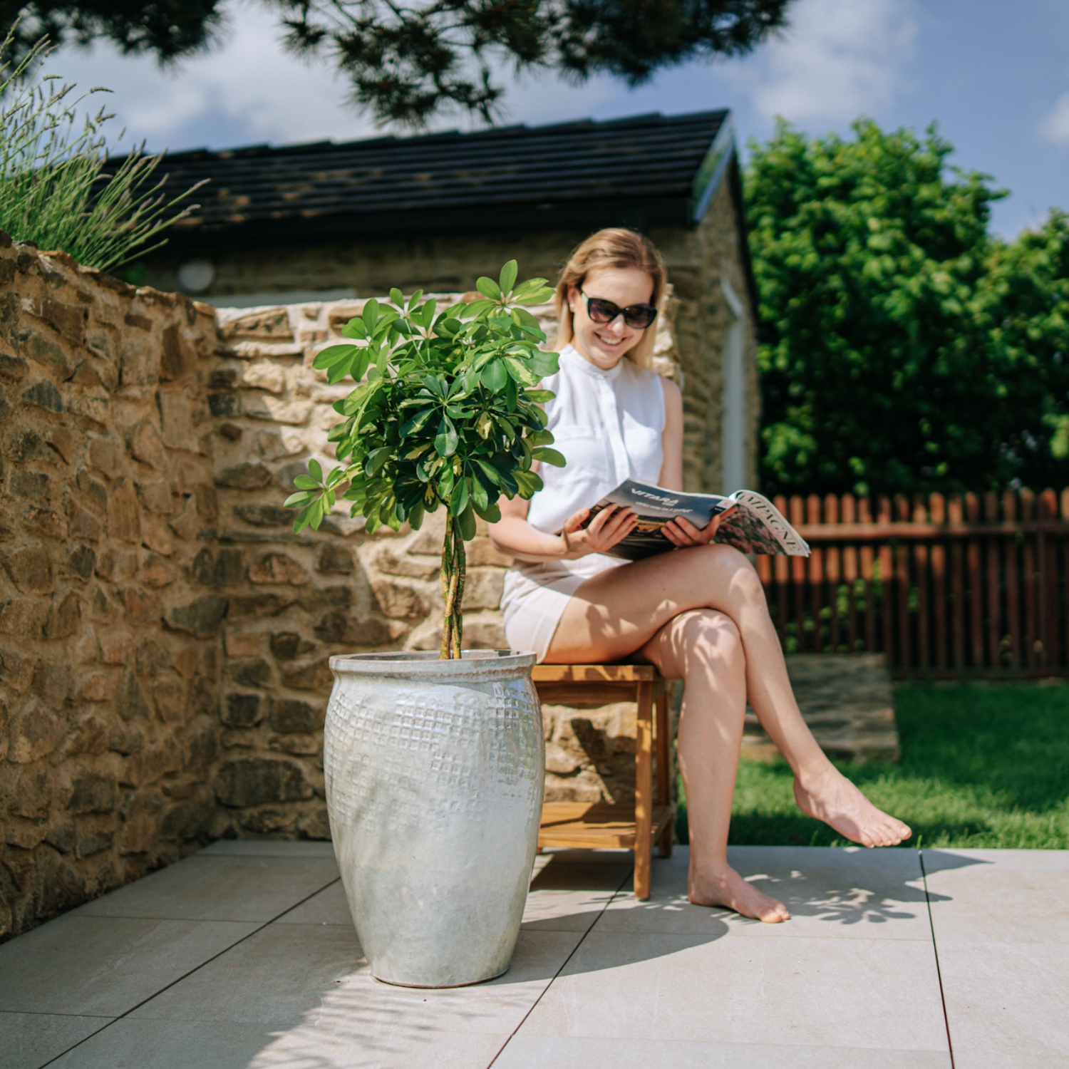 Pot POSEIDON 36x52cm perle Provencelia