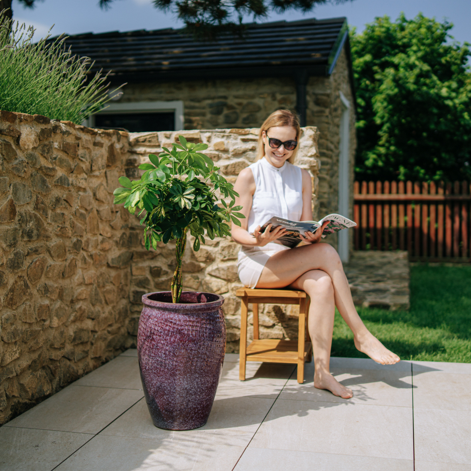 Pot POSEIDON 36x52cm violet clair Provencelia