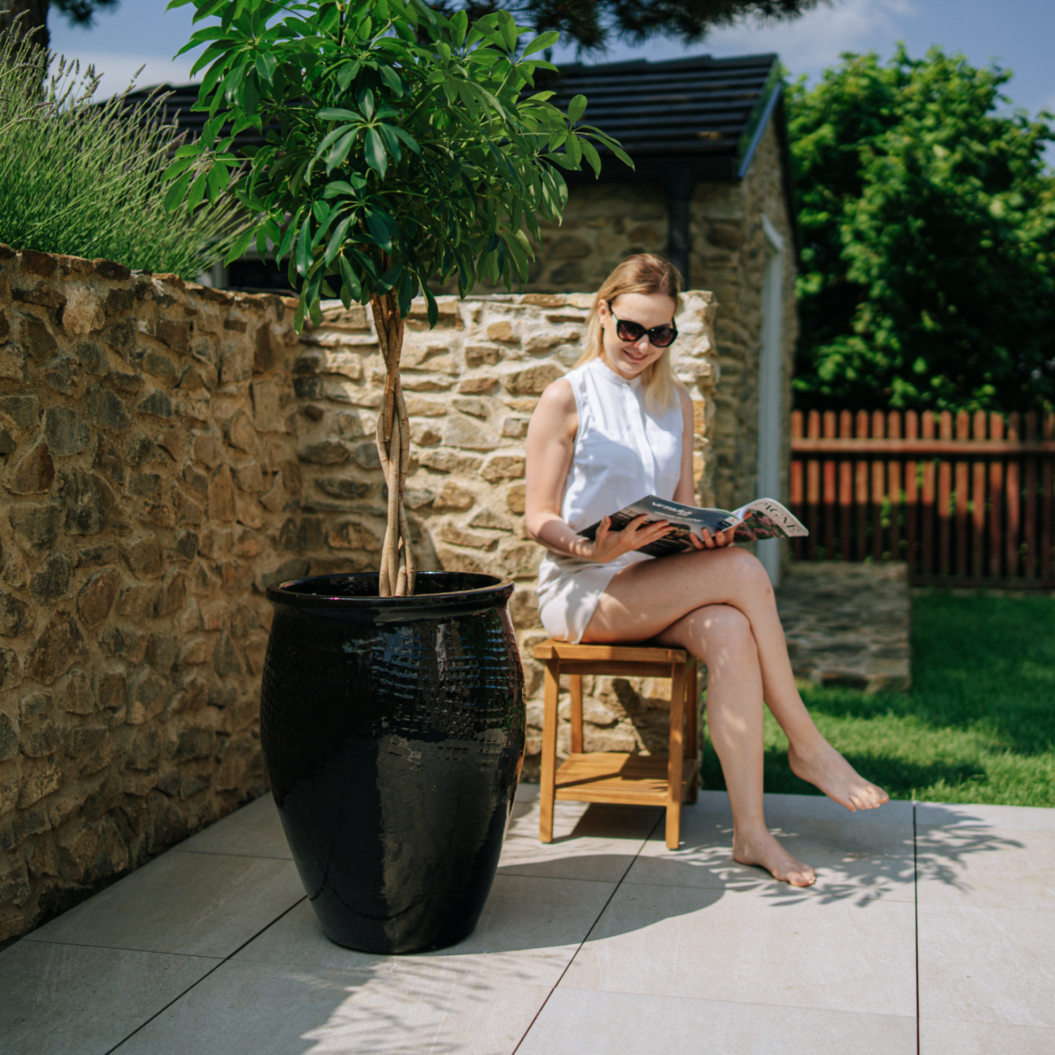 Pot POSEIDON 50x68cm noir Provencelia