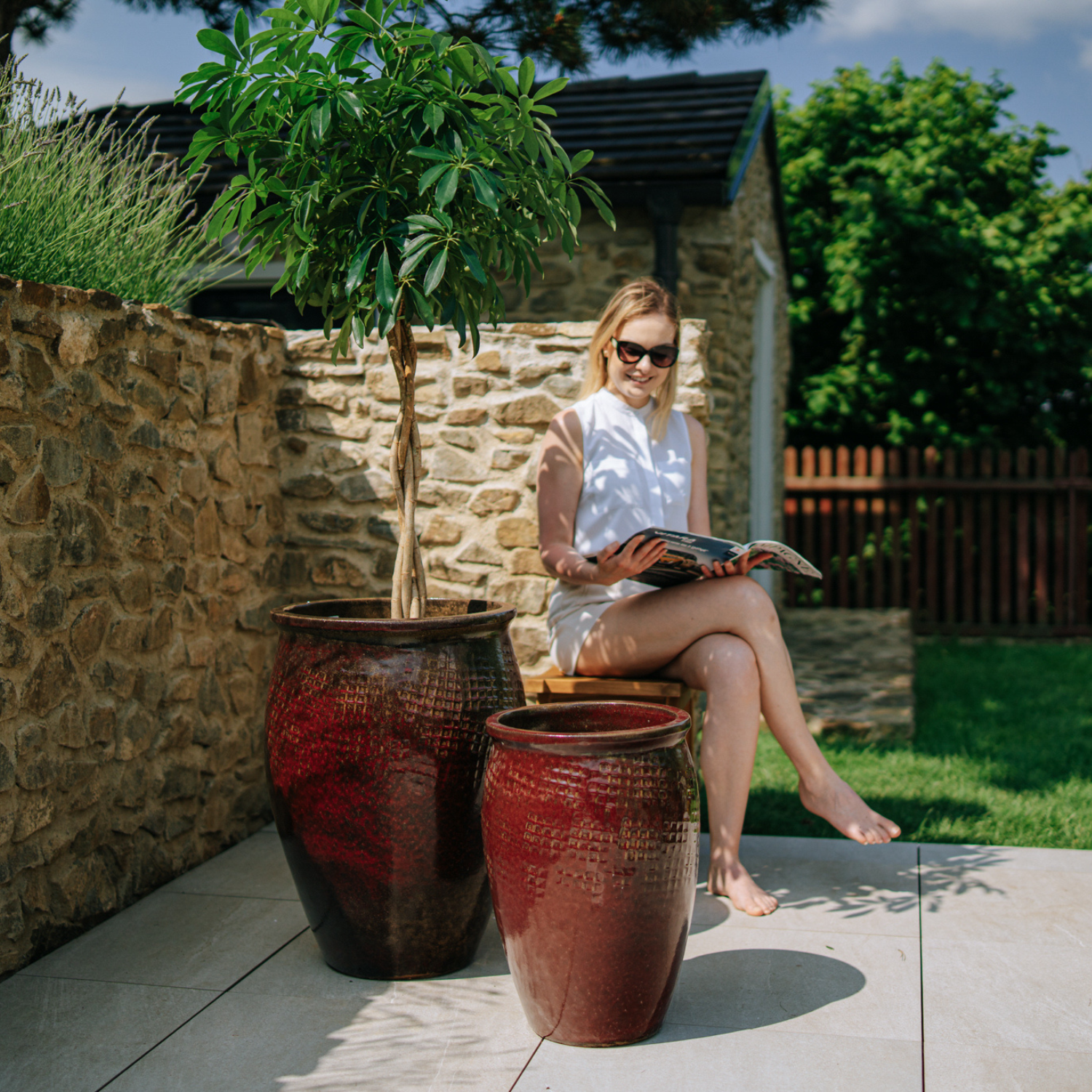 Pot POSEIDON 50x68cm rouge brique Provencelia