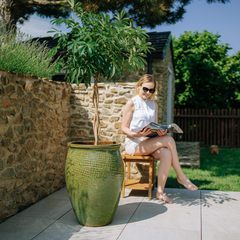 Pot POSEIDON 50x68cm vert tropical