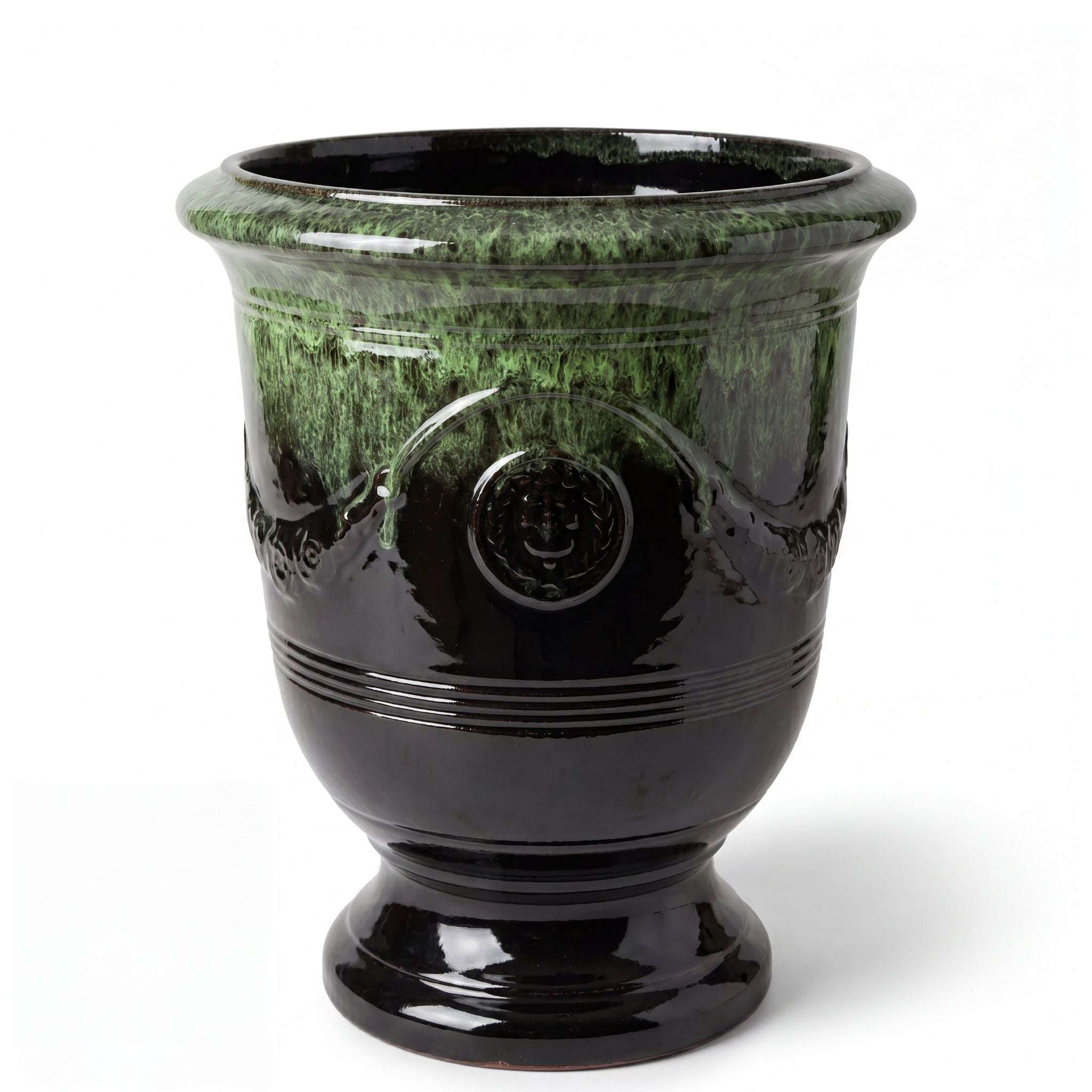 Pot RICHELIEU 46x56cm vert sur noir Provencelia