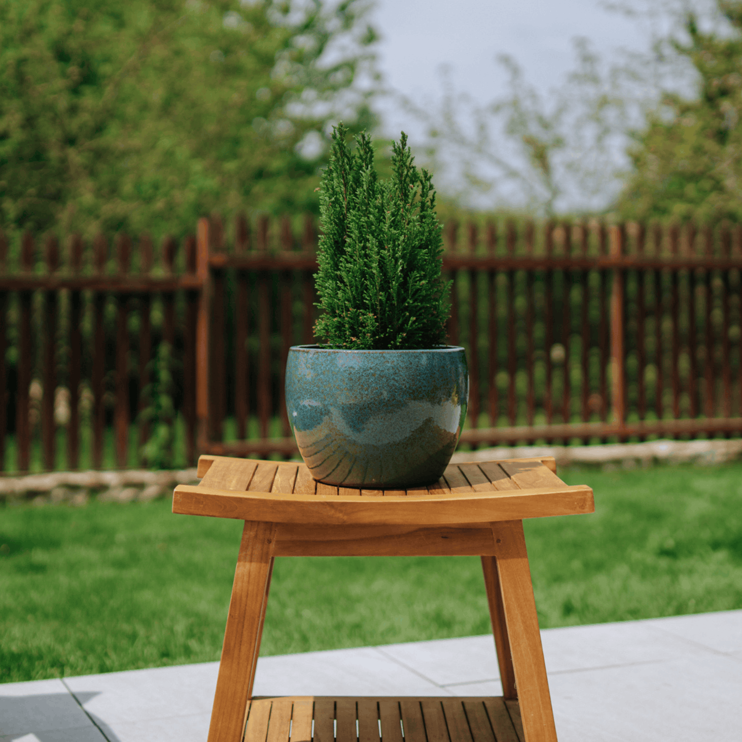 Pot ROMULUS 21x15cm bleu fer Provencelia