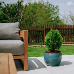 Pot ROMULUS 31x23cm bleu fer