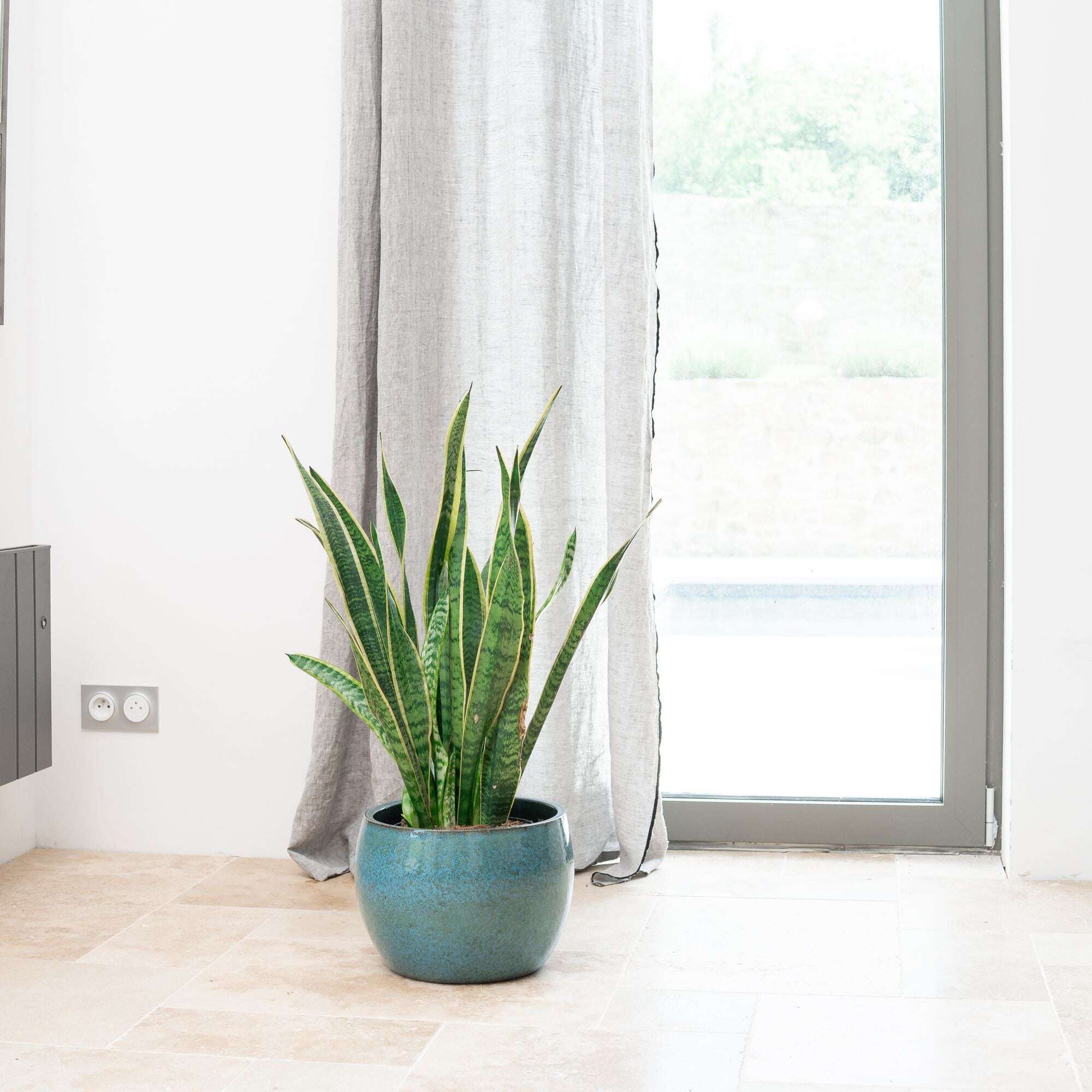 Pot ROMULUS 31x23cm bleu fer Provencelia