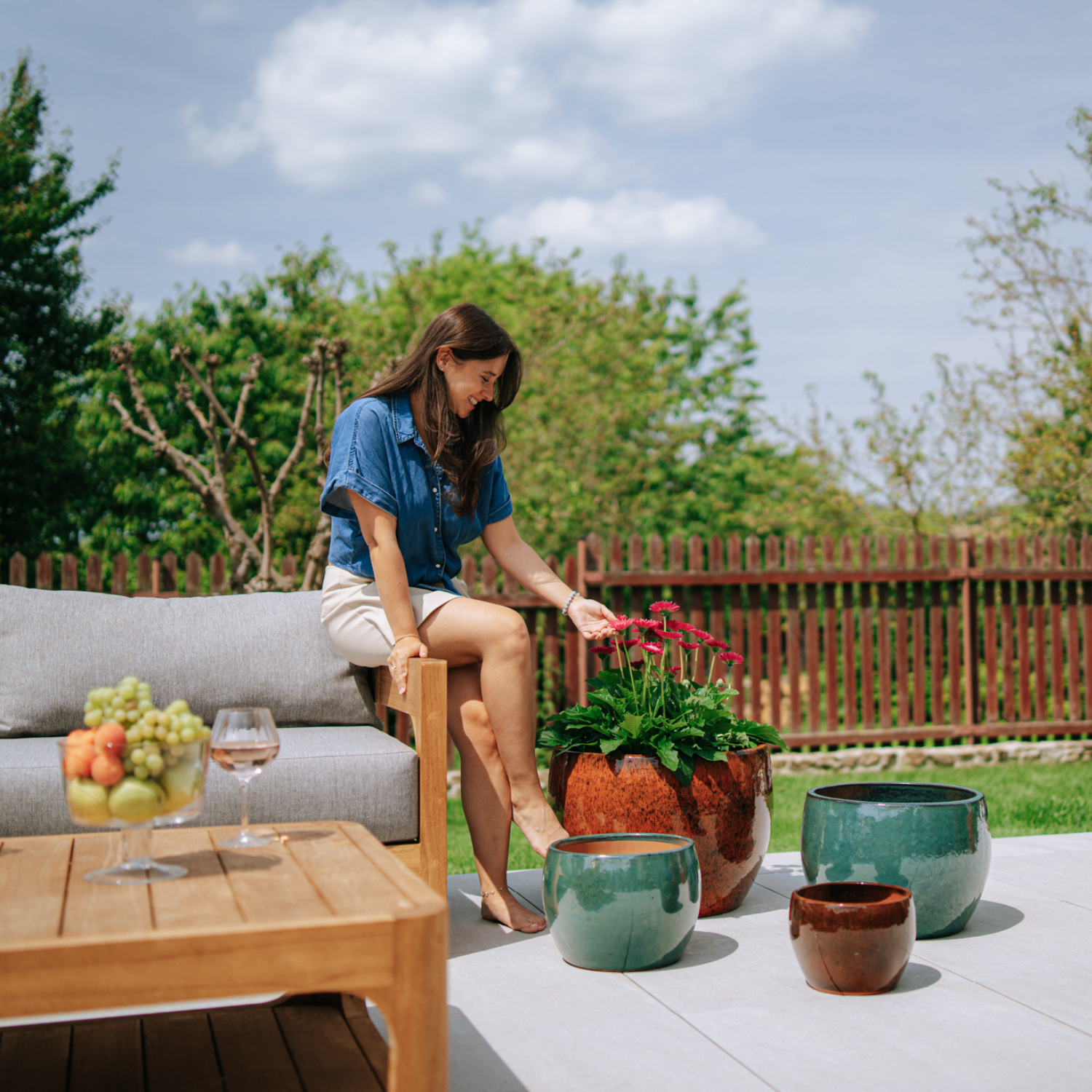 Pot ROMULUS 42x30cm jade Provencelia