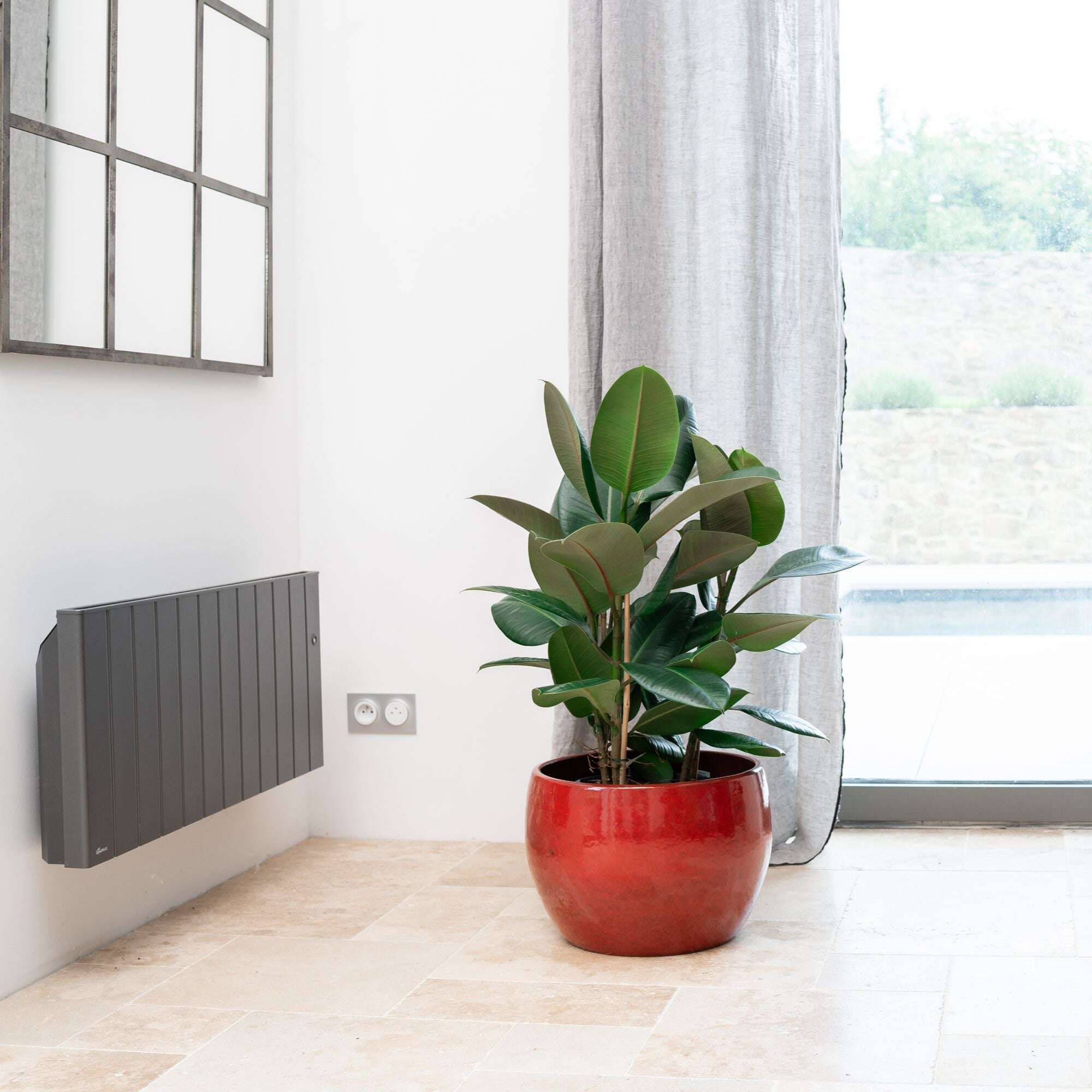 Pot ROMULUS 42x30cm rouge tropical Provencelia