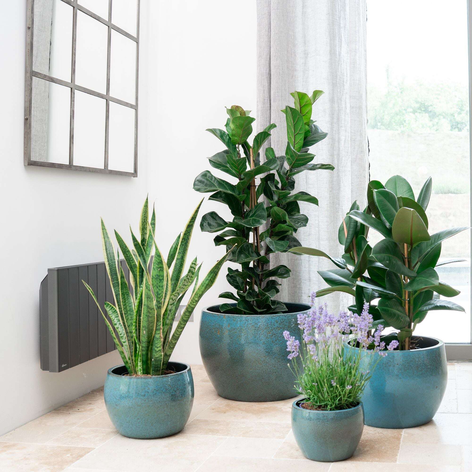 Pot ROMULUS 55x38cm bleu fer Provencelia