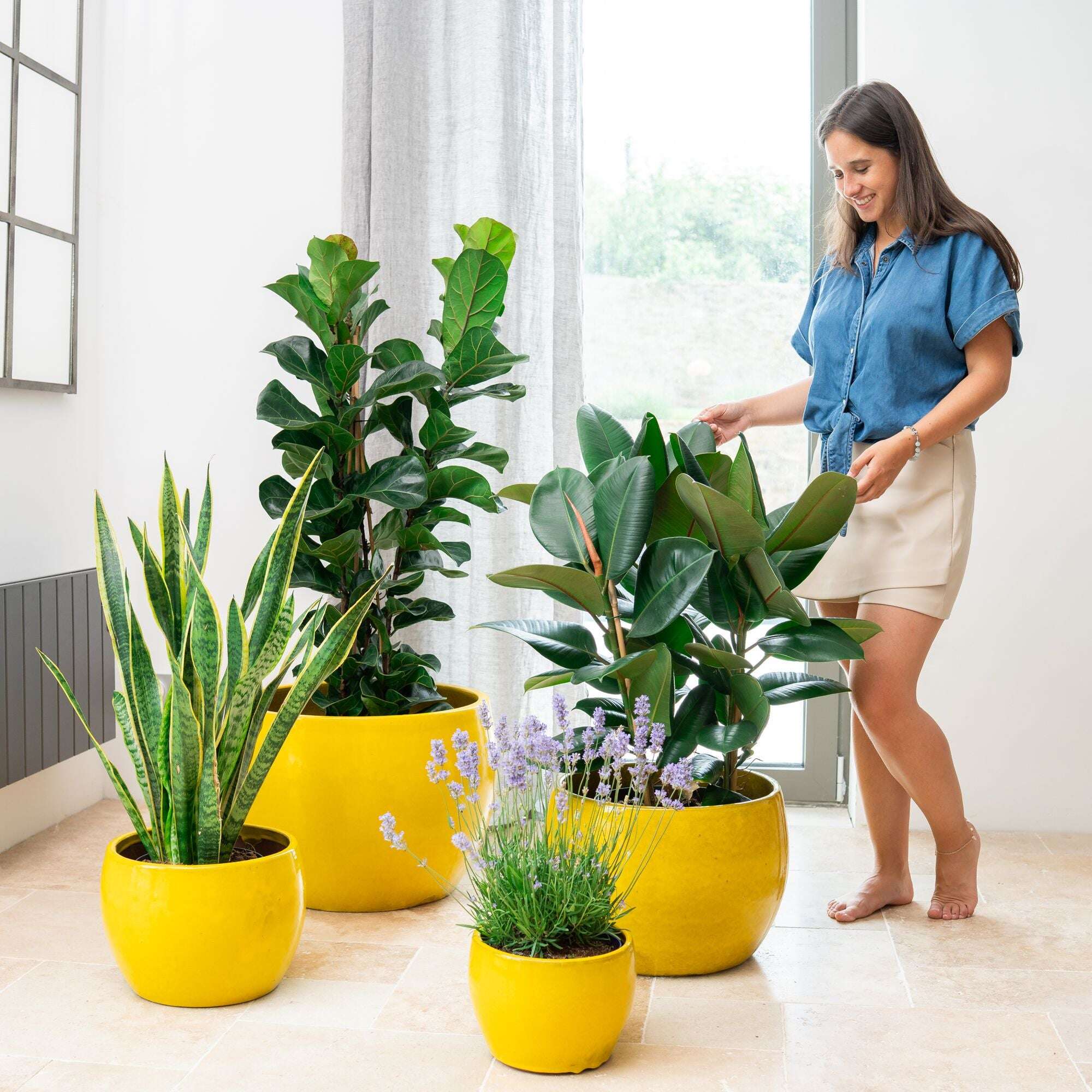 Pot ROMULUS 55x38cm jaune Provencelia