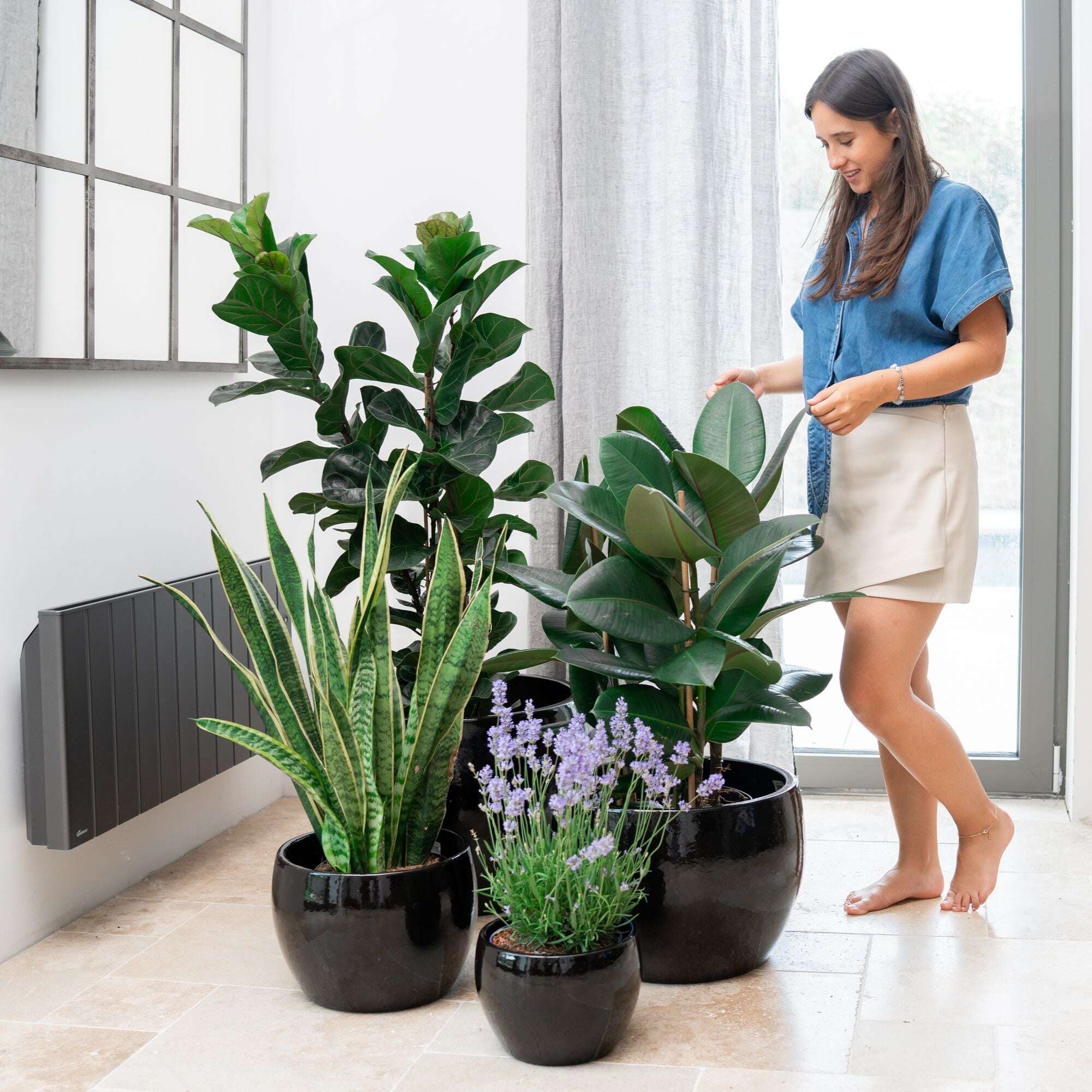 Pot ROMULUS 55x38cm noir Provencelia