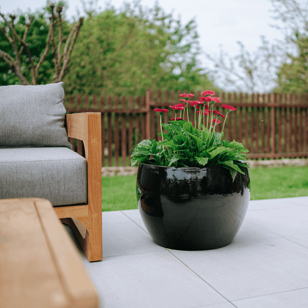 Planter ROMULUS 55x38cm black