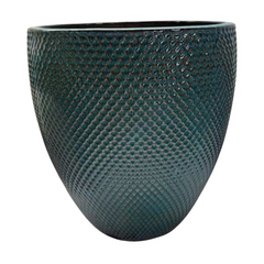 Pot SIGNAC 48x52cm bleu pétrole