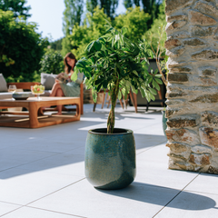 Pot SOCRATE 32x33cm bleu fer