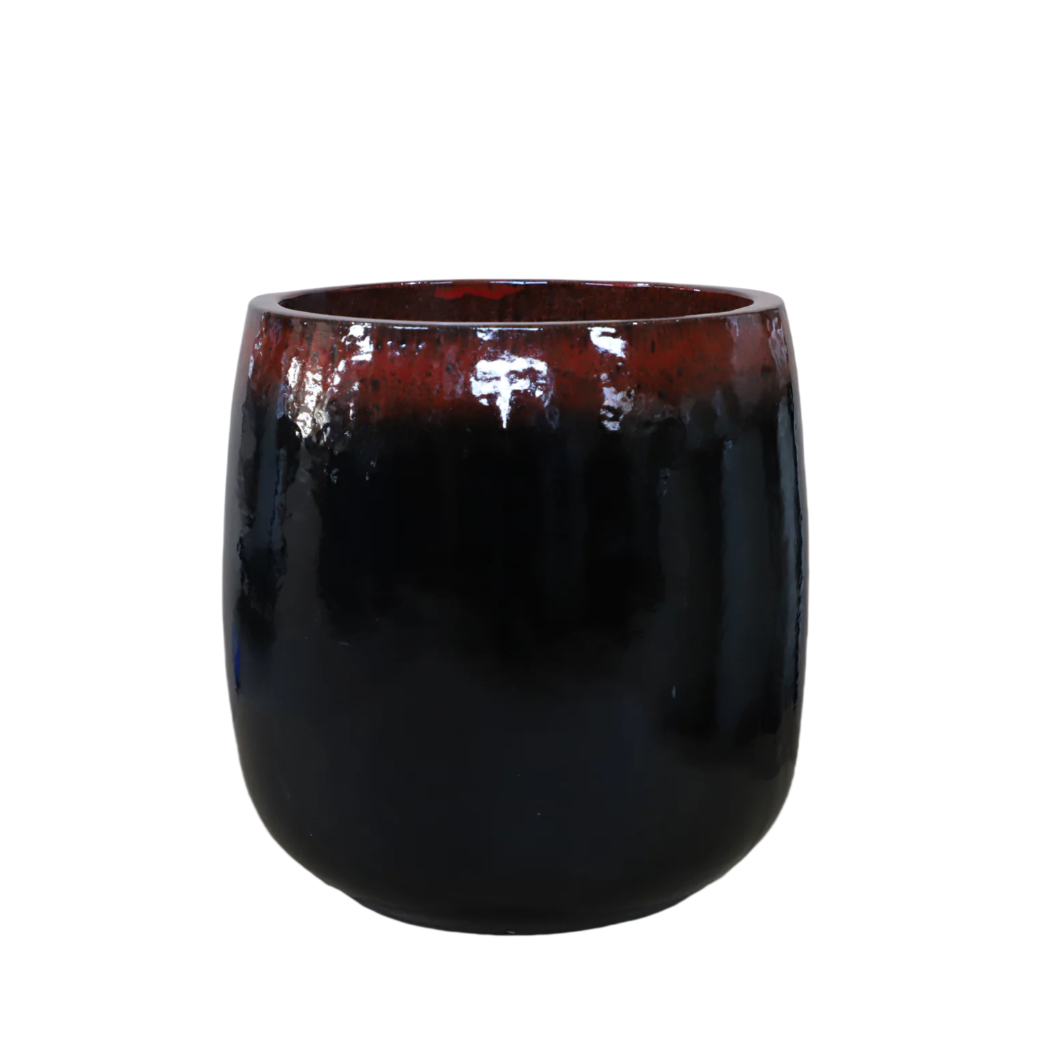 Pot SOCRATE 32x33cm noir & rouge Provencelia