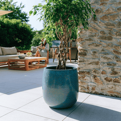 Pot SOCRATE 40x49cm bleu fer