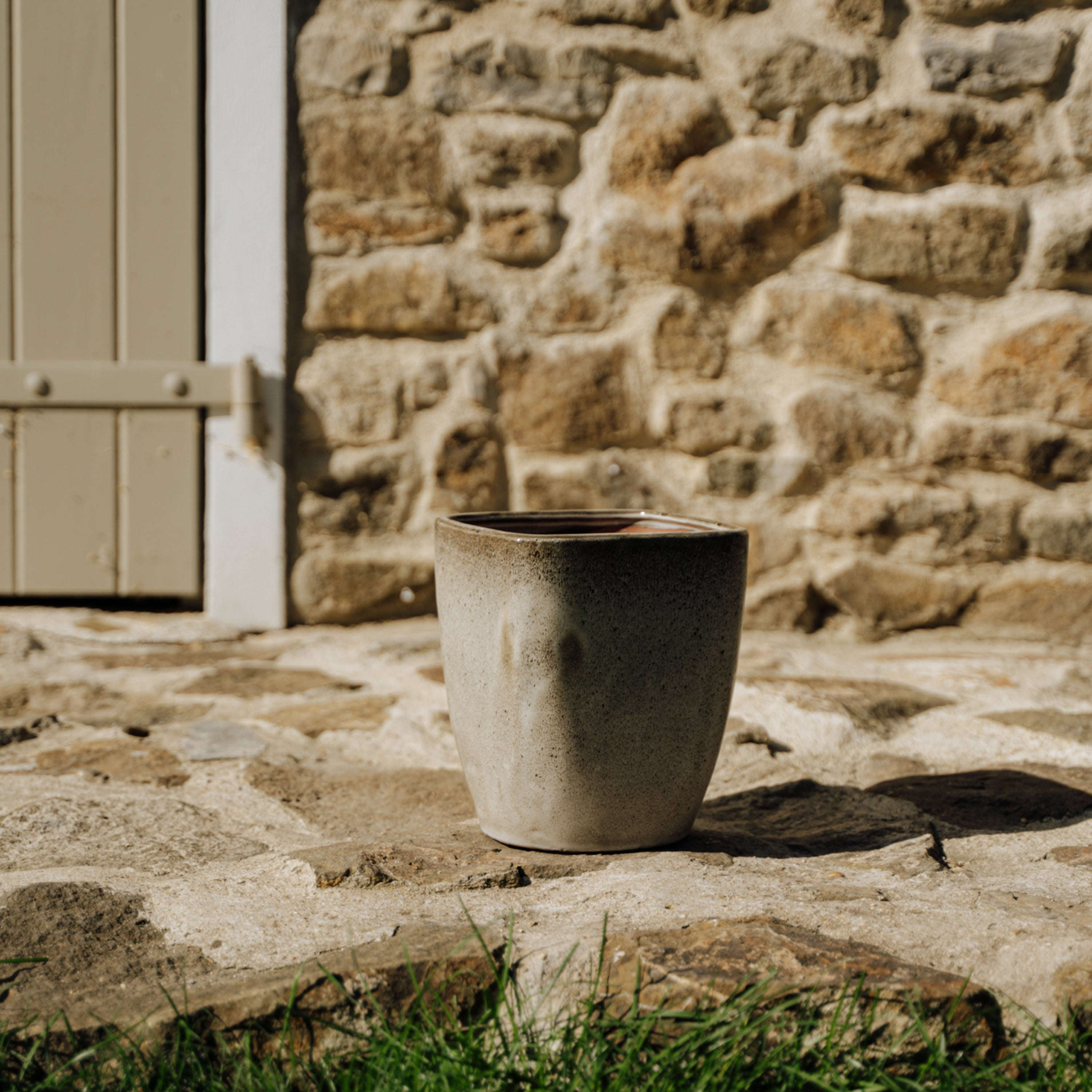 Pot VAUBAN 18x21cm blanc tigré Provencelia