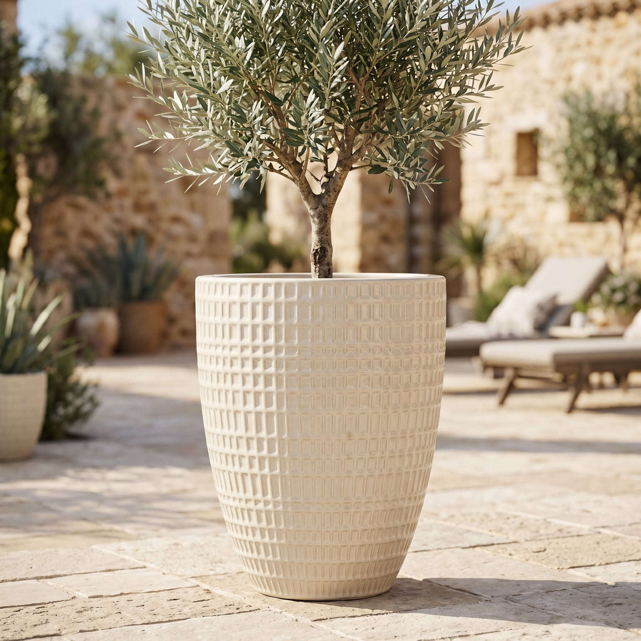 Pot VERNE 32x40cm crème Provencelia