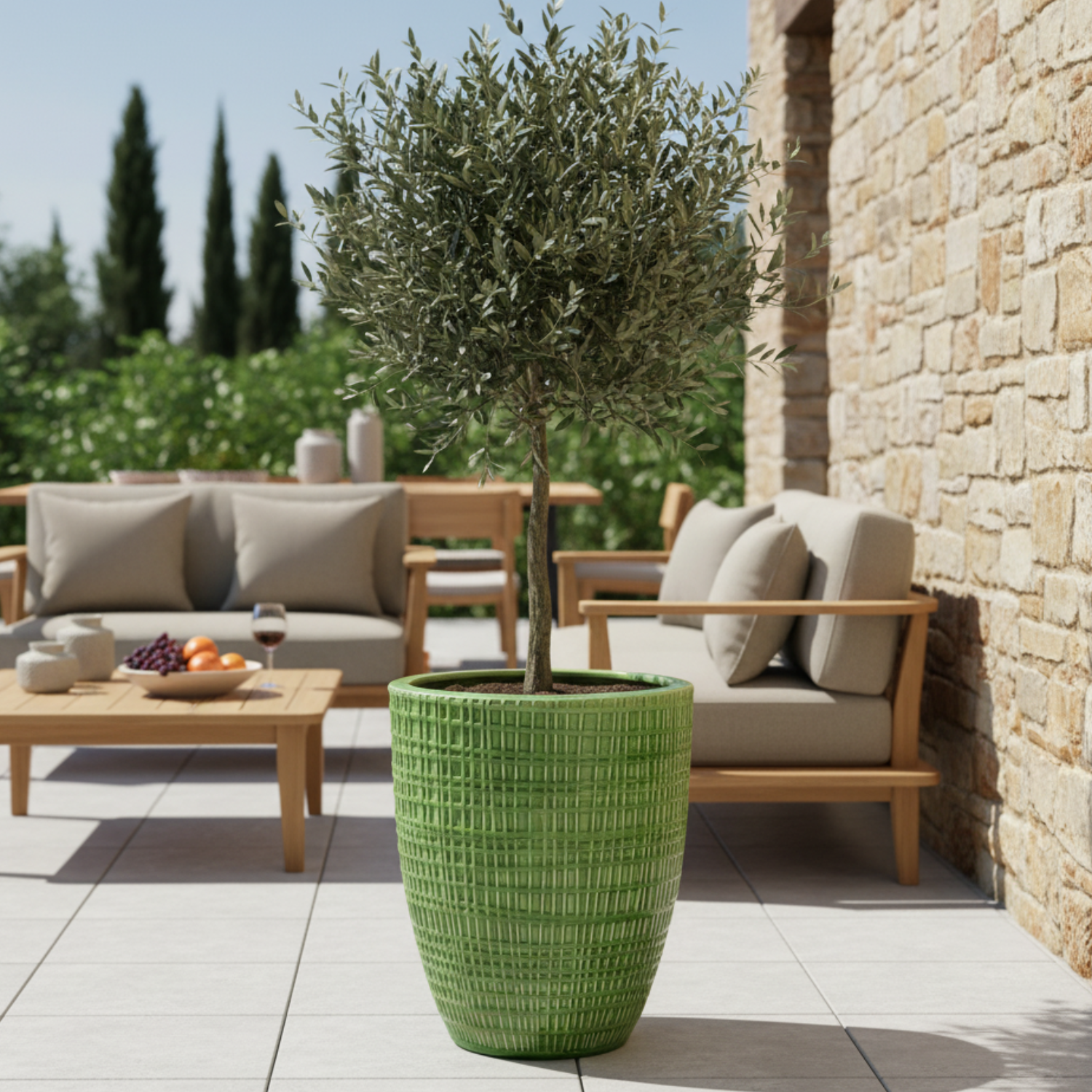 Pot VERNE 41x55cm vert pomme Provencelia