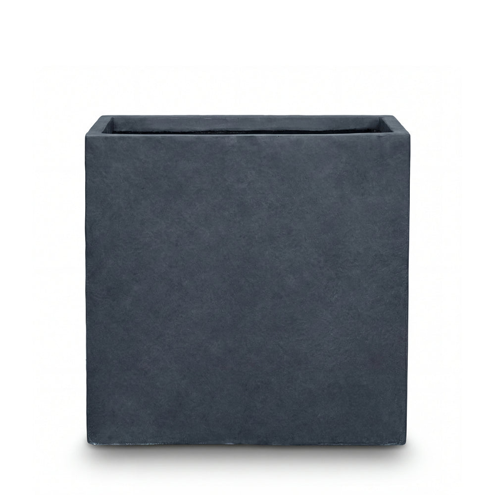 Macetero decorativo preperforado KUBIX 40 × 40 cm Gris oscuro