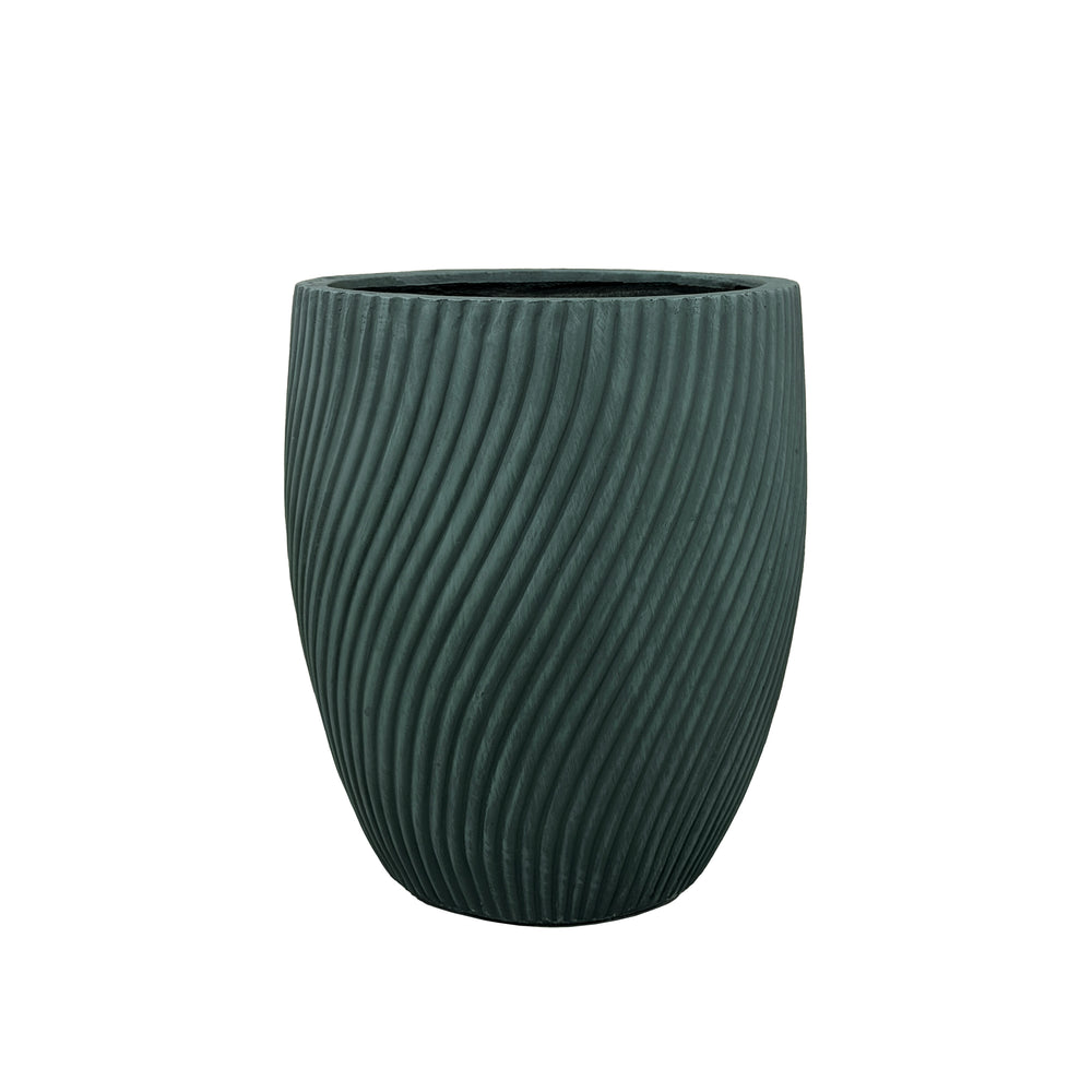 Pre-drilled cachepot SOLSTICE 54x60cm dark green