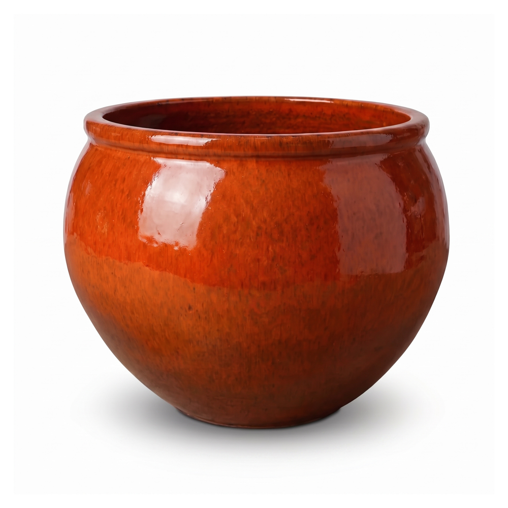 Planter LUTECE 53x43cm tropical orange