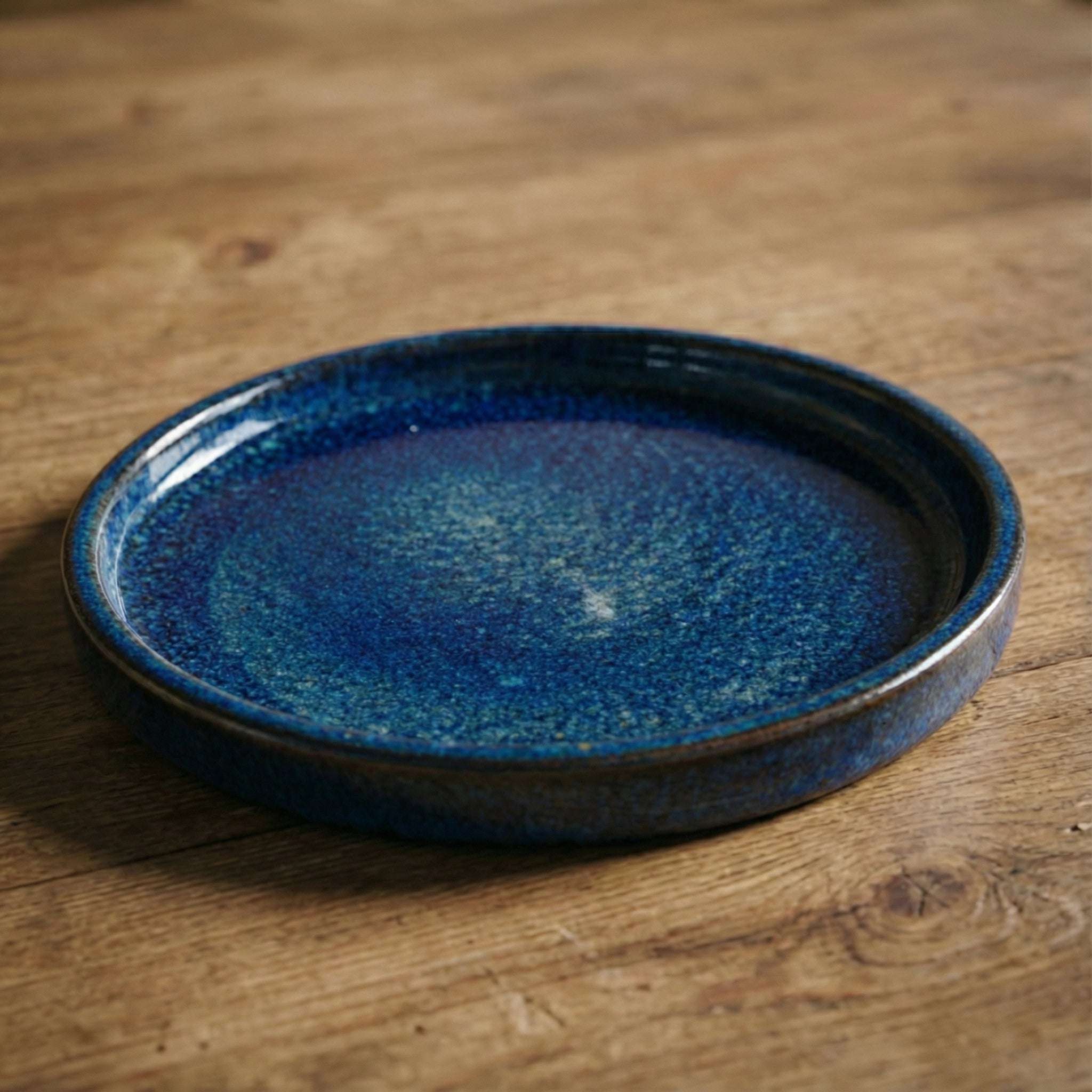 Round 16cm ultramarine blue saucer Provencelia